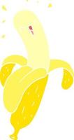 flat color style cartoon banana vector