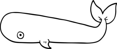 line drawing cartoon whale vector