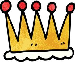 simple cartoon doodle crown vector