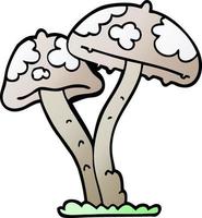 cartoon doodle mushroom vector