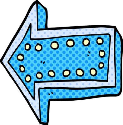 cartoon doodle arrow pointing direction