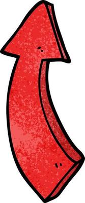 cartoon doodle pointing arrow