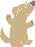 flat color style cartoon dog vector