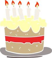 cartoon doodle birthday cake vector