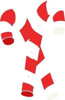 flat color style cartoon candy canes vector