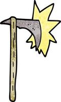 cartoon doodle sharp axe vector