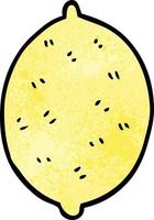 cartoon doodle lemon fruit vector