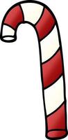 cartoon doodle striped candy cane vector