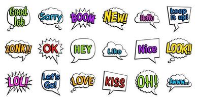 Set of speech bubbles vector