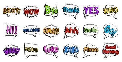 Set of speech bubbles vector