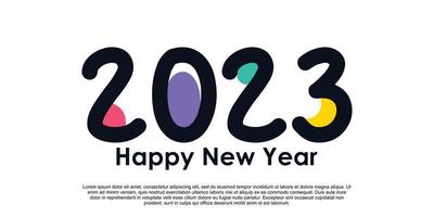 Happy new year logo design unique creative concept Premium Vector part 7