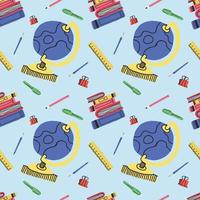 stationery elements cute seamless pattern design vector