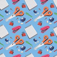 stationery elements seamless pattern design vector