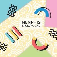 cute memphis art abstract background design vector