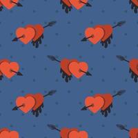 cute handraw valentine items seamless pattern design vector