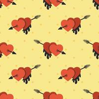 handraw valentine items seamless pattern vector
