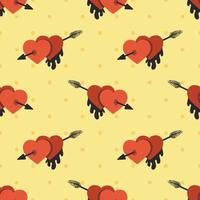 handraw valentine items seamless pattern vector