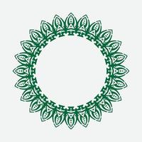 Decorative line art frame for design template. Elegant vector element Eastern style, place for text. Golden outline floral border. Lace illustration for invitations and greeting cards
