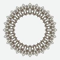 Decorative line art frame for design template. Elegant vector element Eastern style, place for text. Golden outline floral border. Lace illustration for invitations and greeting cards