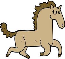 cartoon doodle magnificent stallion vector