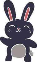 cartoon doodle happy bunny vector