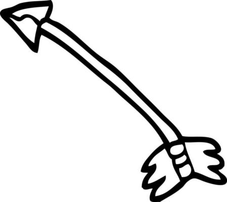 line drawing cartoon primitive arrow