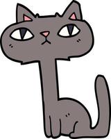 cartoon doodle funny cat vector