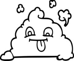 line drawing cartoon poop vector