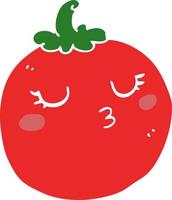 flat color style cartoon tomato vector