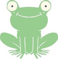 flat color style cartoon frog vector
