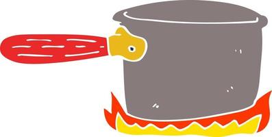 cartoon doodle cooking pan vector