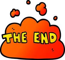 cartoon doodle the end font vector