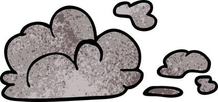 cartoon doodle storm cloud vector