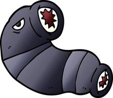 cartoon doodle monster leech vector