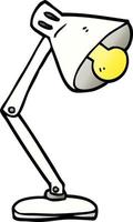 cartoon doodle office lamp vector