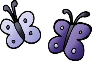 cartoon doodle butterfly vector