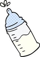 cartoon doodle baby bottle vector