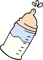 cartoon doodle baby bottle vector