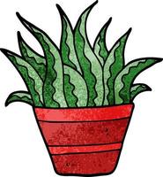 cartoon doodle house plant vector