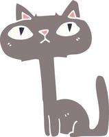 cartoon doodle funny cat vector