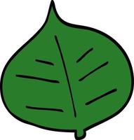 cartoon doodle leaf vector