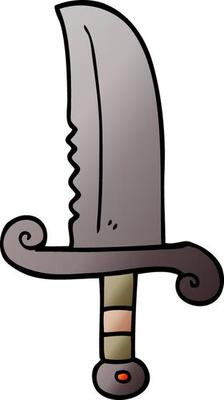 cartoon doodle jeweled sword
