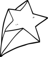 dibujo lineal de estrellas de dibujos animados vector