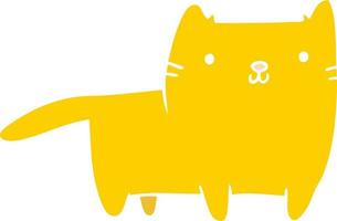 gato de dibujos animados de estilo de color plano vector