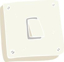 flat color illustration of a cartoon light switch vector