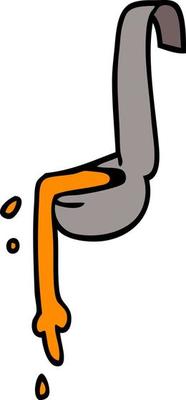 cartoon doodle ladle of food