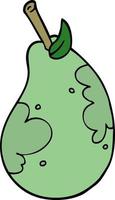 cartoon doodle fresh pear vector