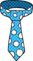 cartoon doodle patterned tie vector