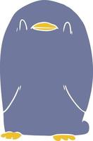 flat color style cartoon penguin vector