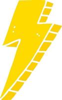 flat color style cartoon lightning bolt vector